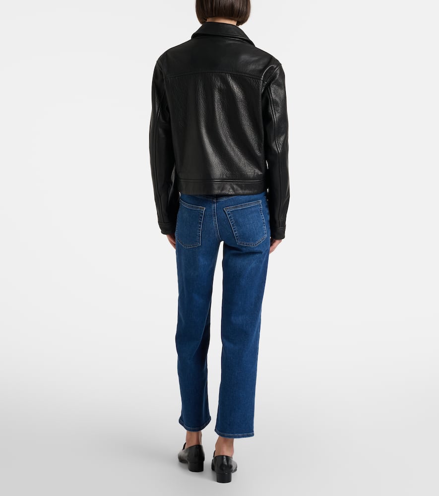 Mellow cropped mid-rise straight jeans
