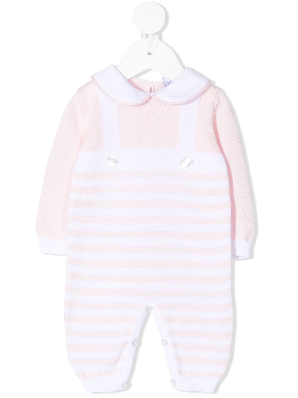 Striped knitted romper - Pink