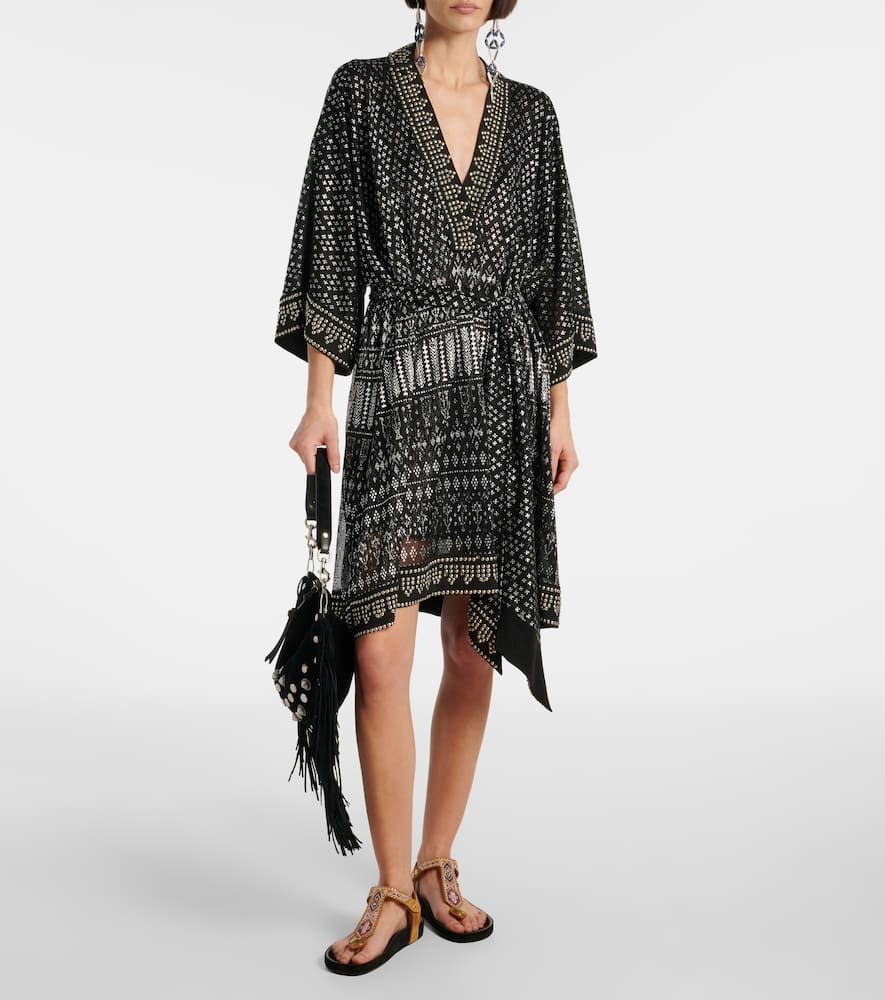 Nawel embellished lamé minidress