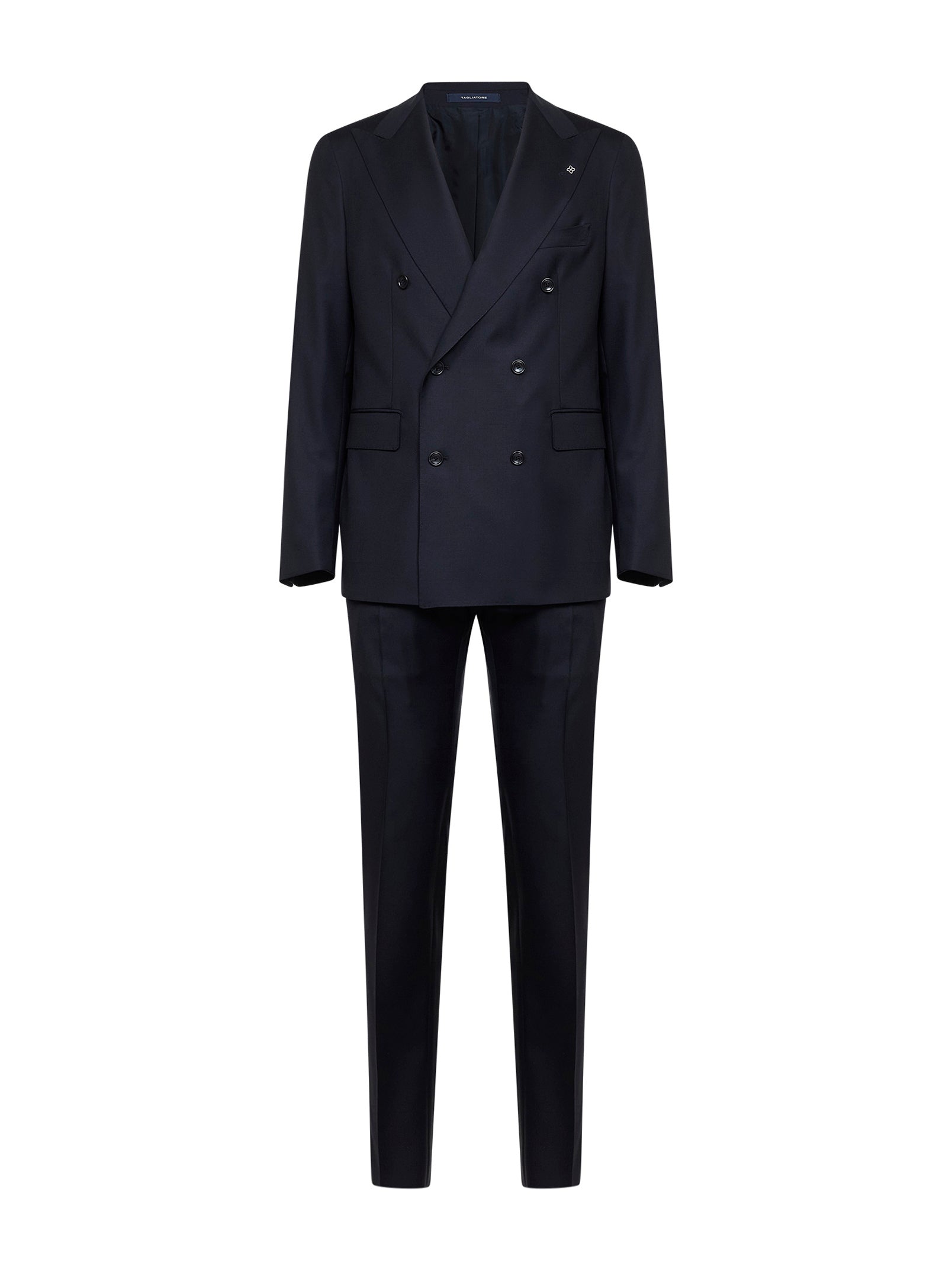 Virgin Wool Double-Breasted Suit — Navy