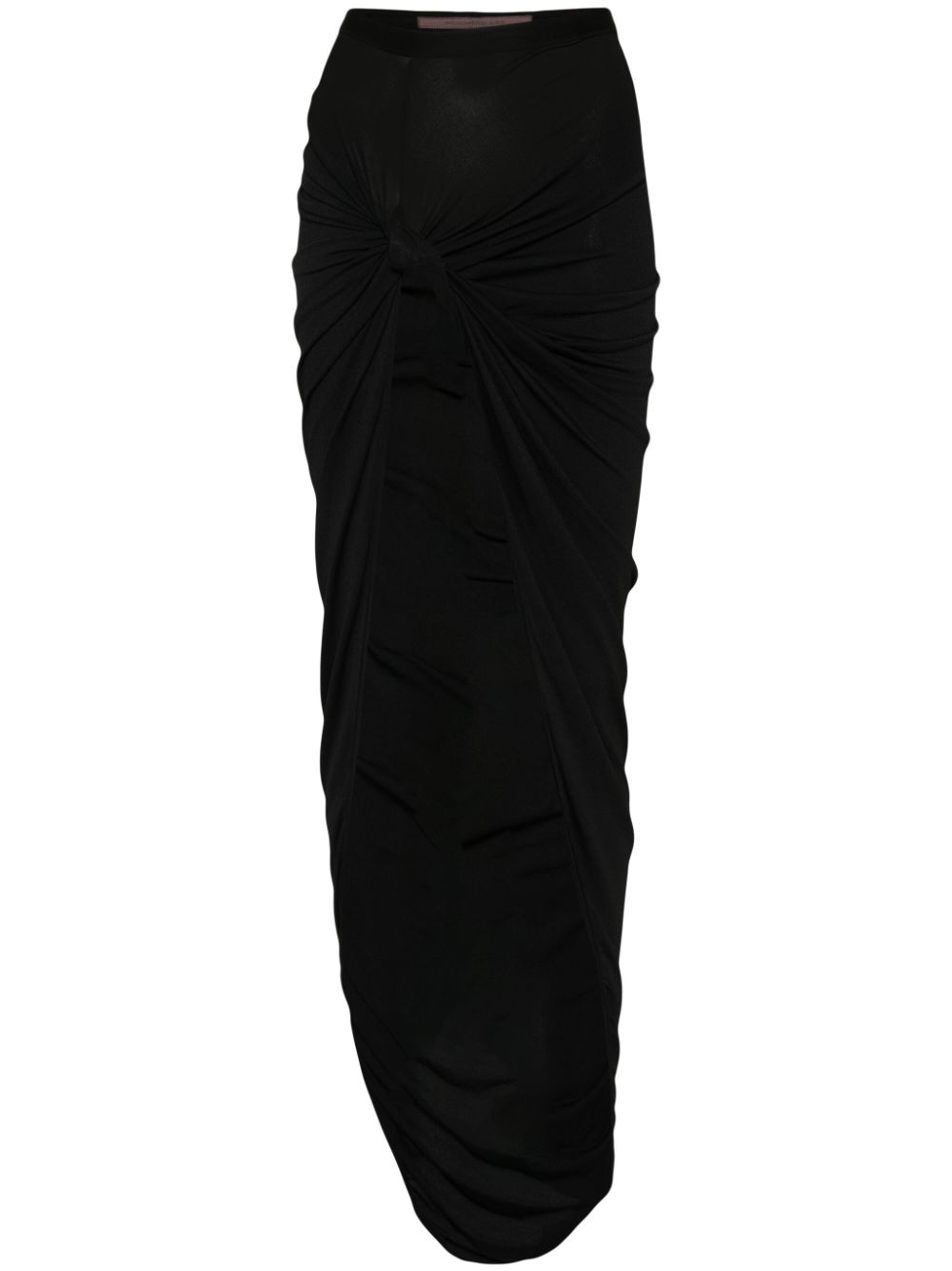 Knot-detail crepe skirt - Black