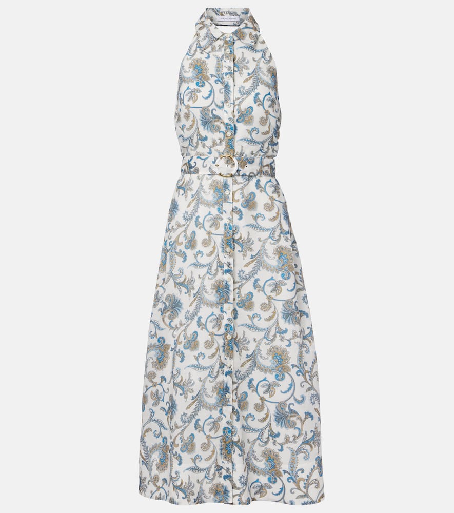 Mackey paisley ramie midi dress