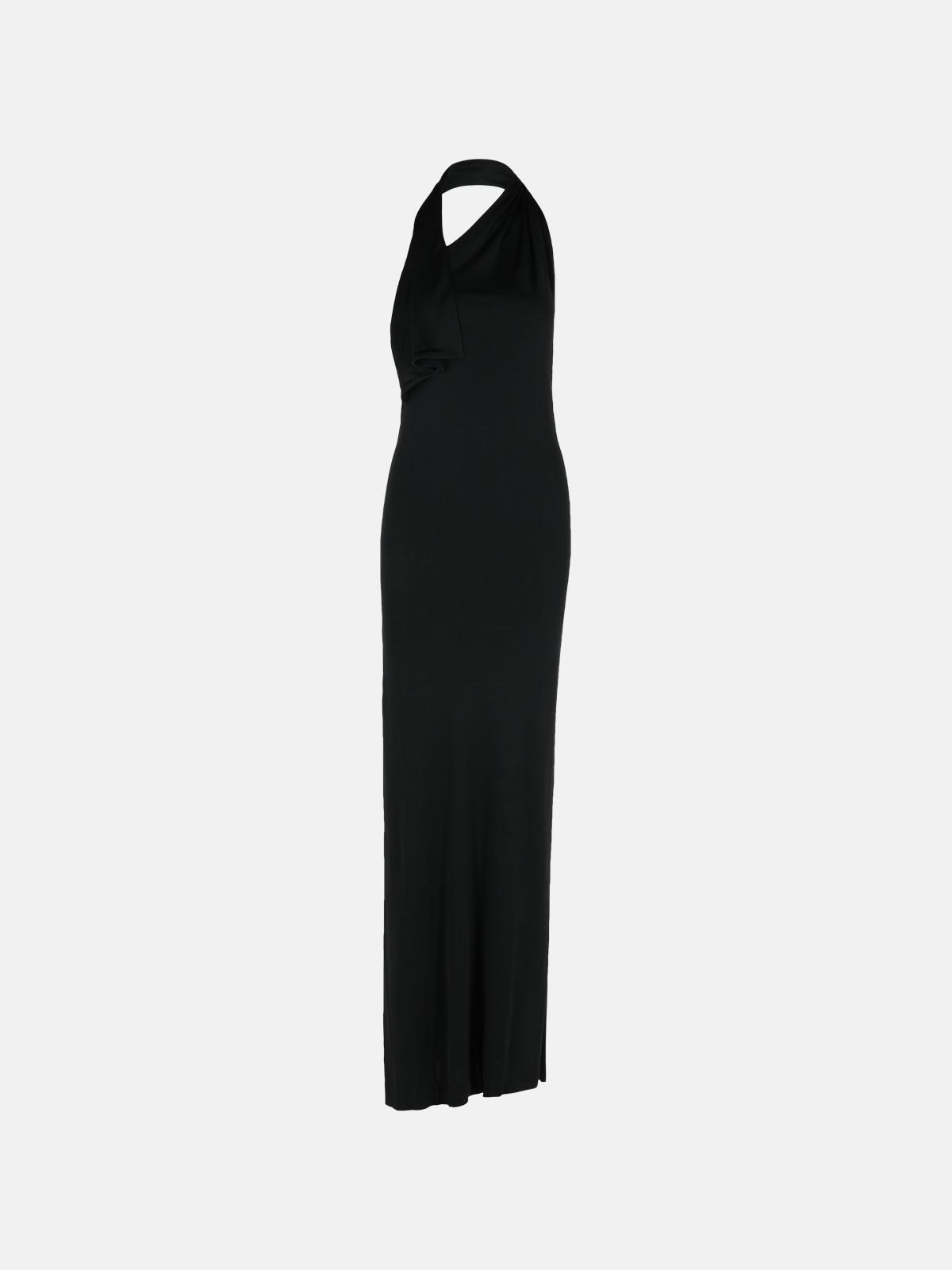 'Roza' Black Viscose Dress