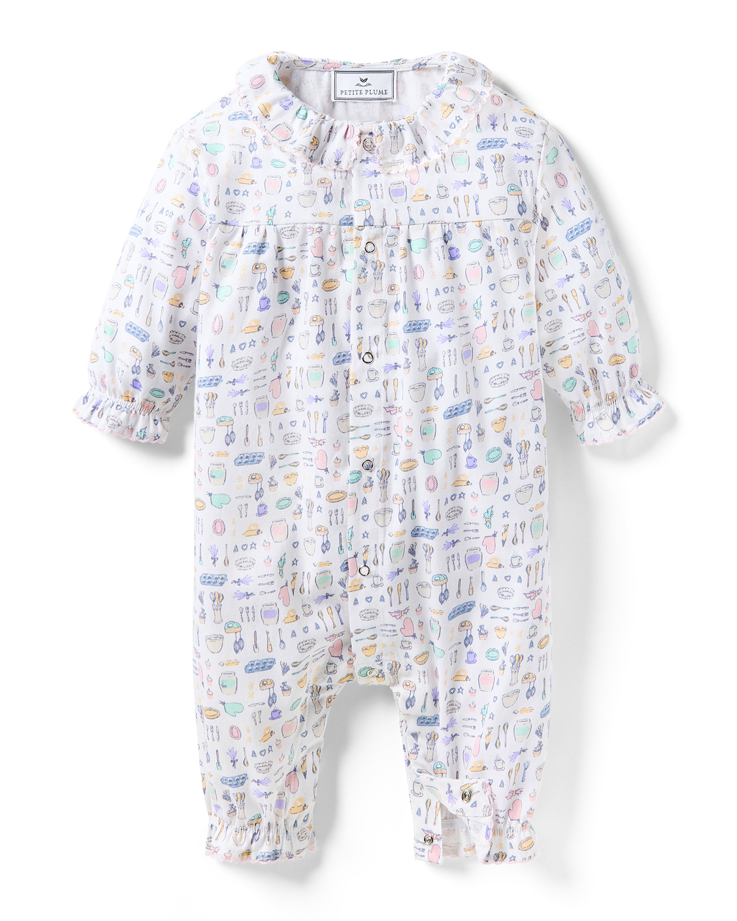 Baby's Twill Madeline Romper in Baking Spirits Bright