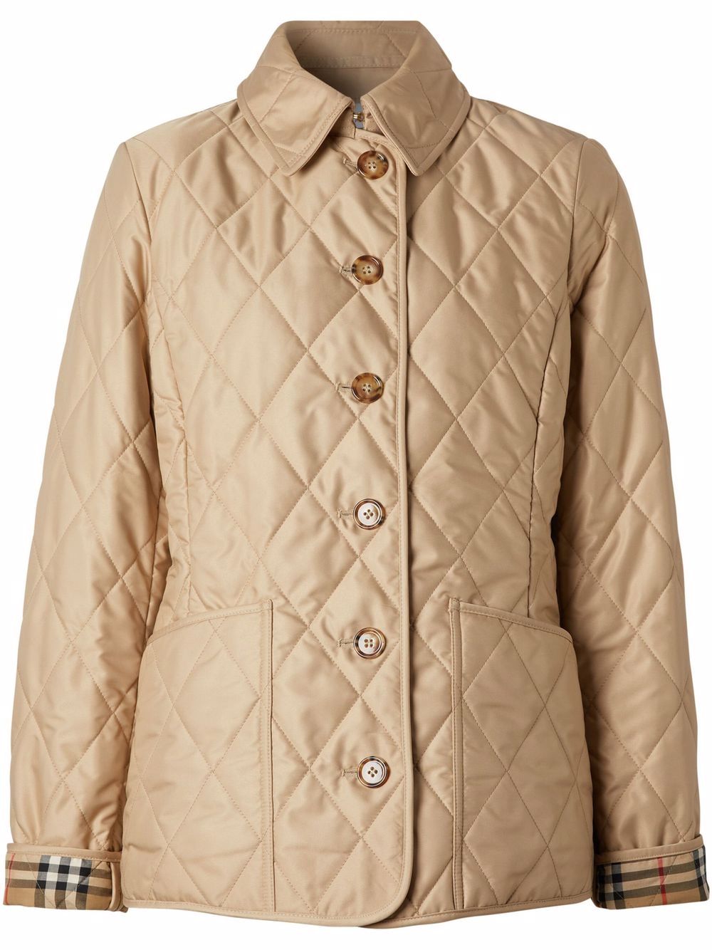 Diamond-quilted jacket - Neutrals