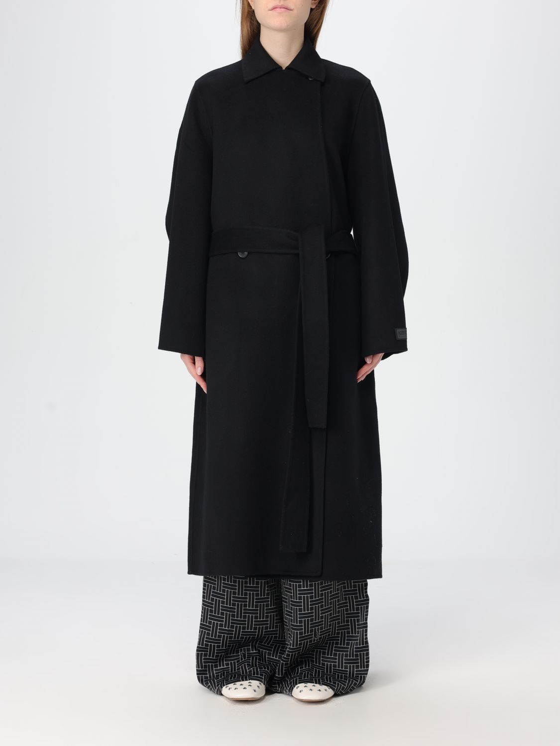 Double-breasted coat - Black
