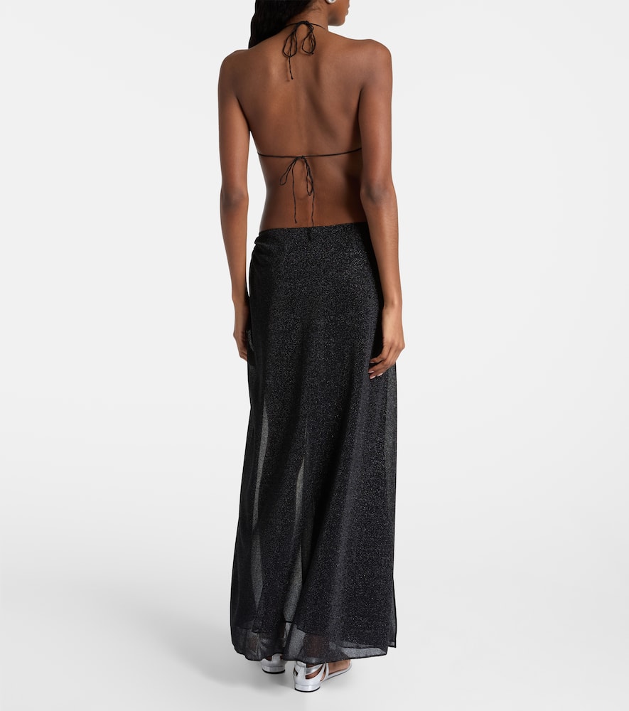 Oséree Lumière open-back maxi dress