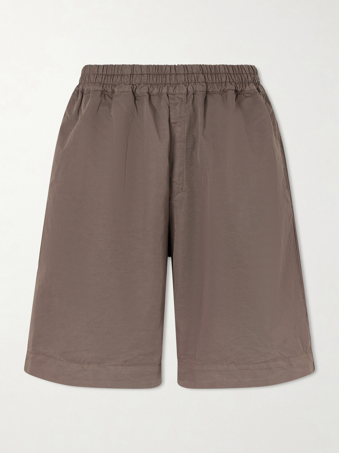 Saleh Straight-Leg Cotton and Linen-Blend Drawstring Shorts