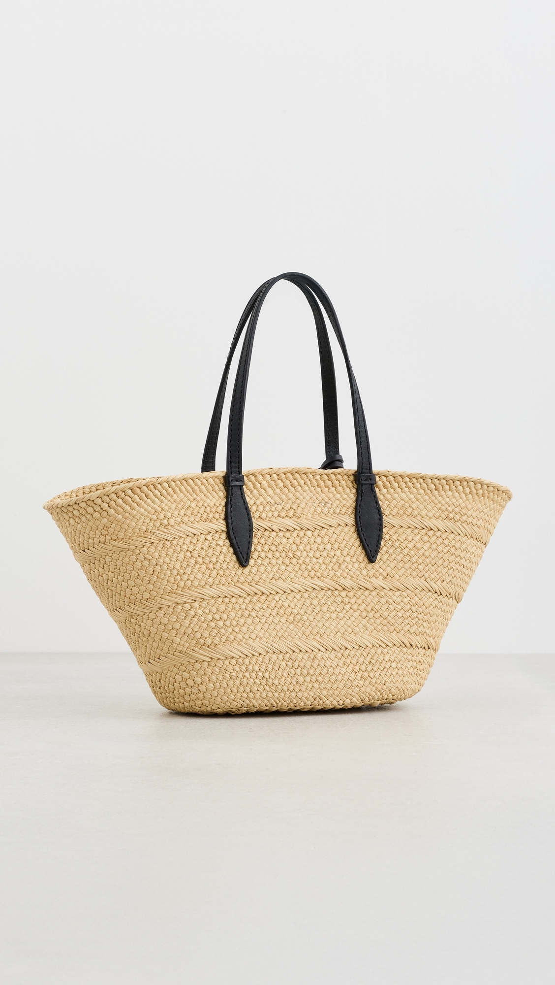 The Small Trapeze Basket Tote Bag Taupe/Black One Size