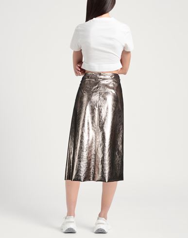Woman Midi skirt Taupe Size 6 Polyester, Elastane