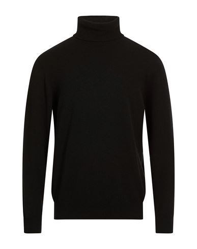 Man Turtleneck Black Size 48 Cashmere, Polyamide, Elastane