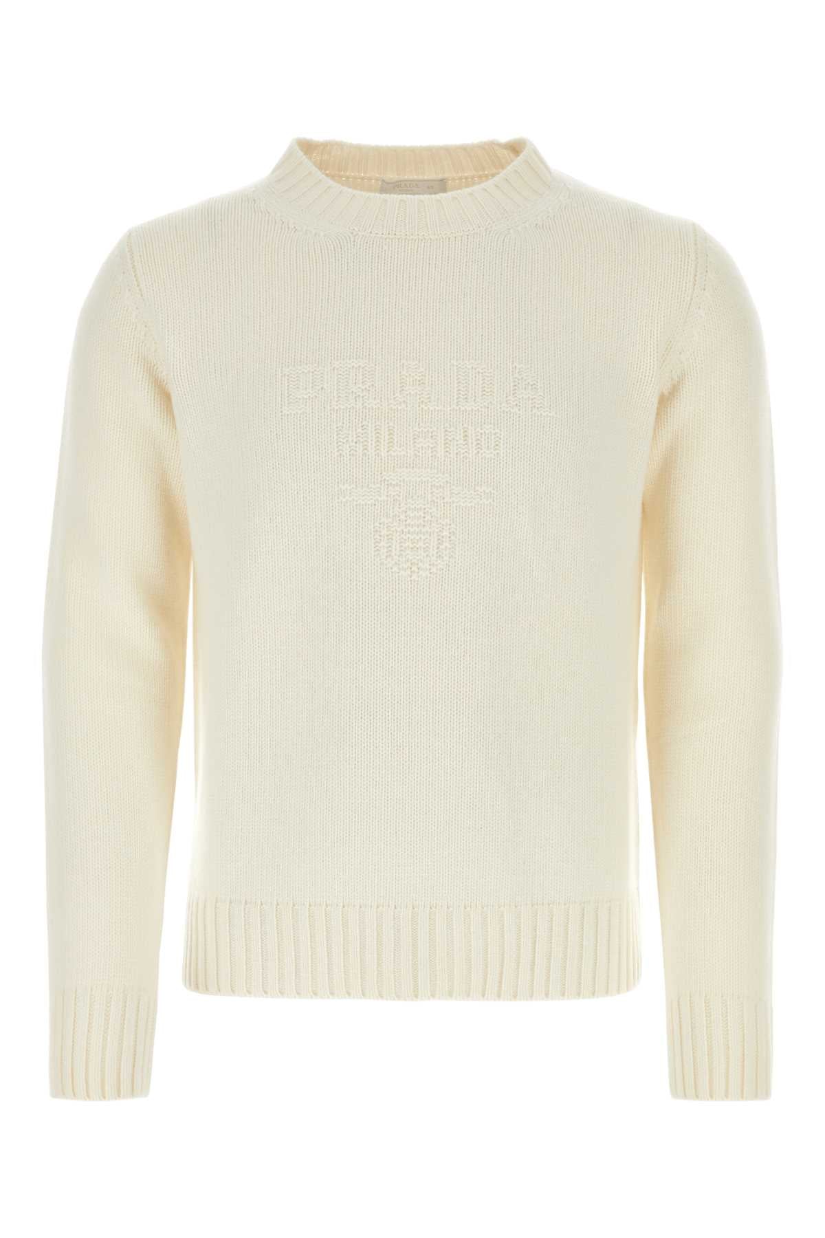 Wool Blend Sweater — White