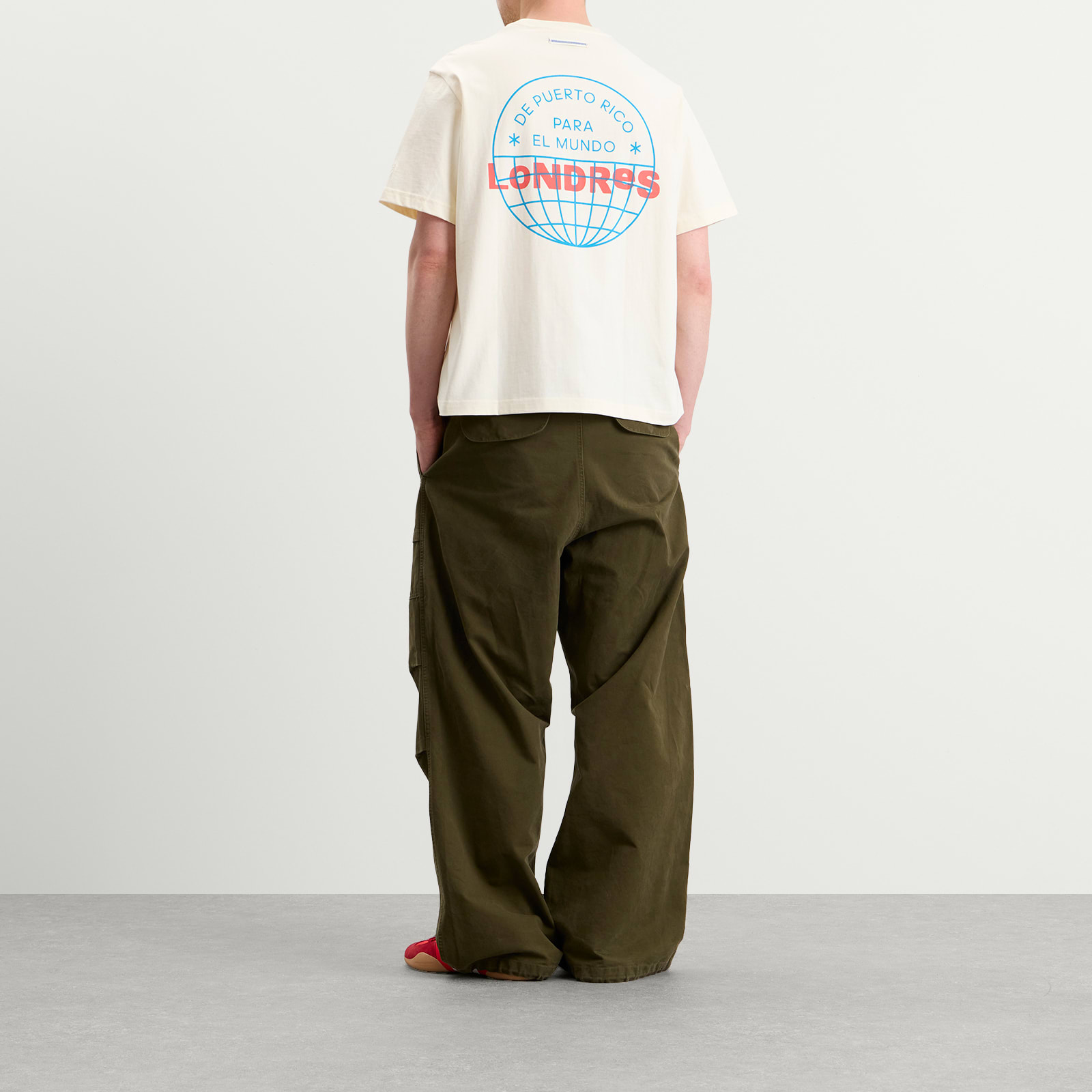 Men's x Bad Bunny London Tour Merch T-Shirt in Cream White