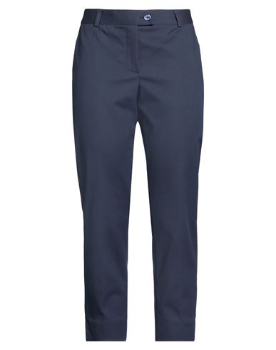 Woman Pants Navy Size 12 Cotton, Polyamide, Elastane
