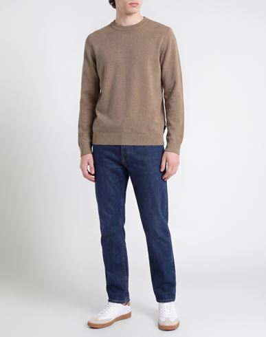 Man Sweater Sand Size L Cotton, Recycled polyester