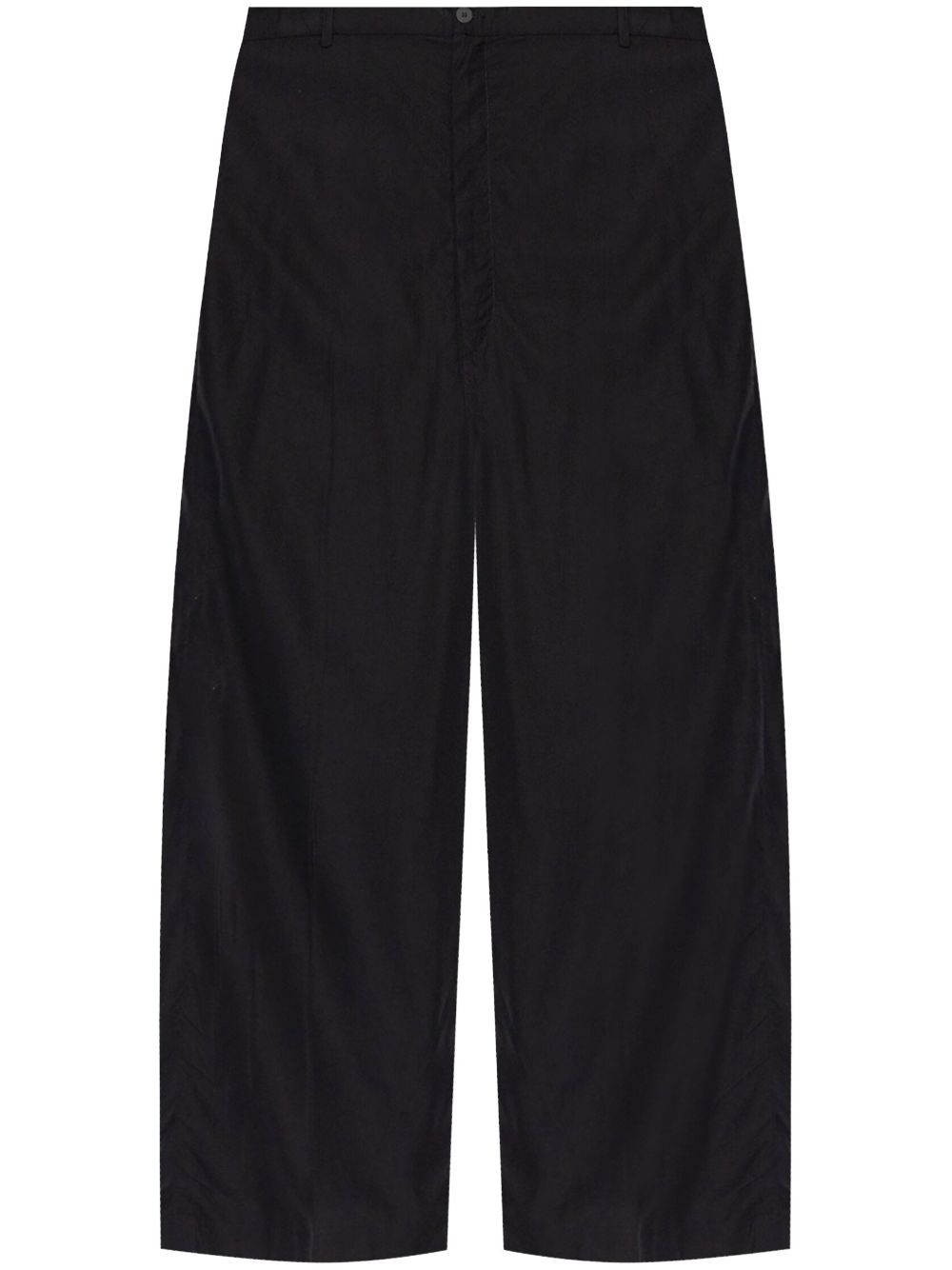 High-waisted oversized trousers - Black