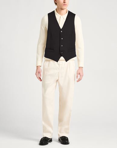 Man Tailored Vest Charcoal Size 44 Virgin Wool, Elastane