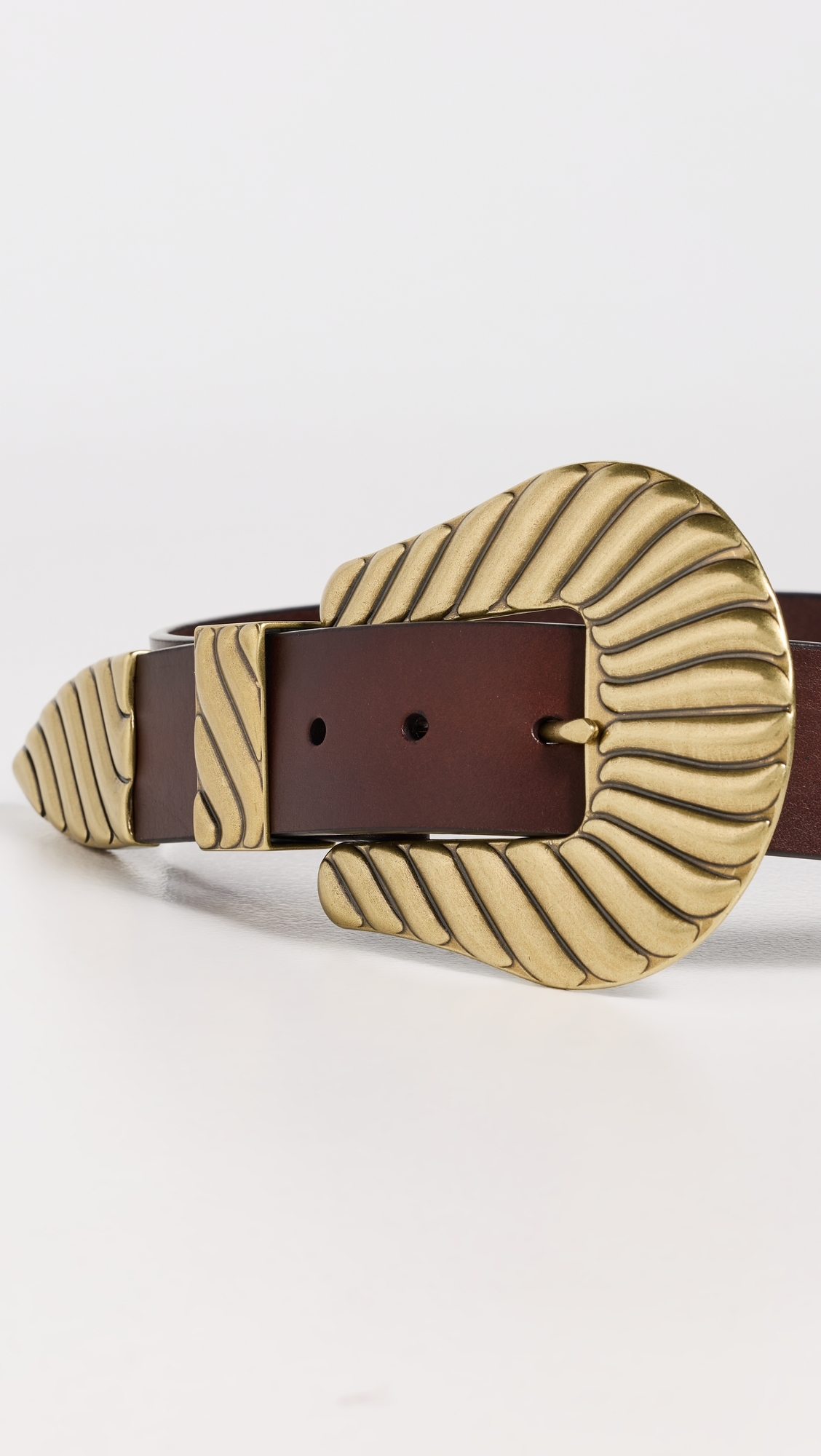 The Big Buckle Belt Cognac with Brass
