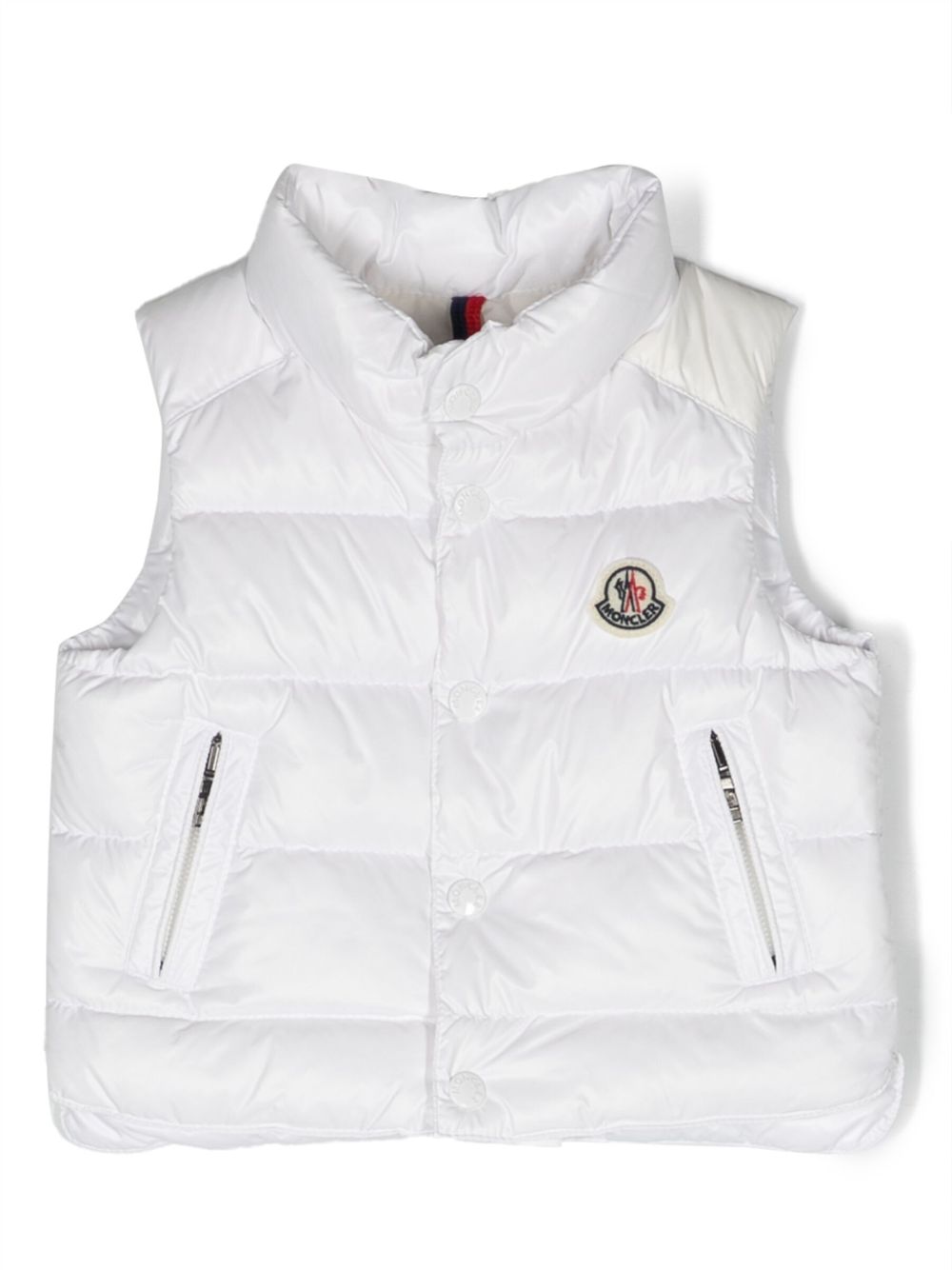 Logo-patch padded gilet - Blue