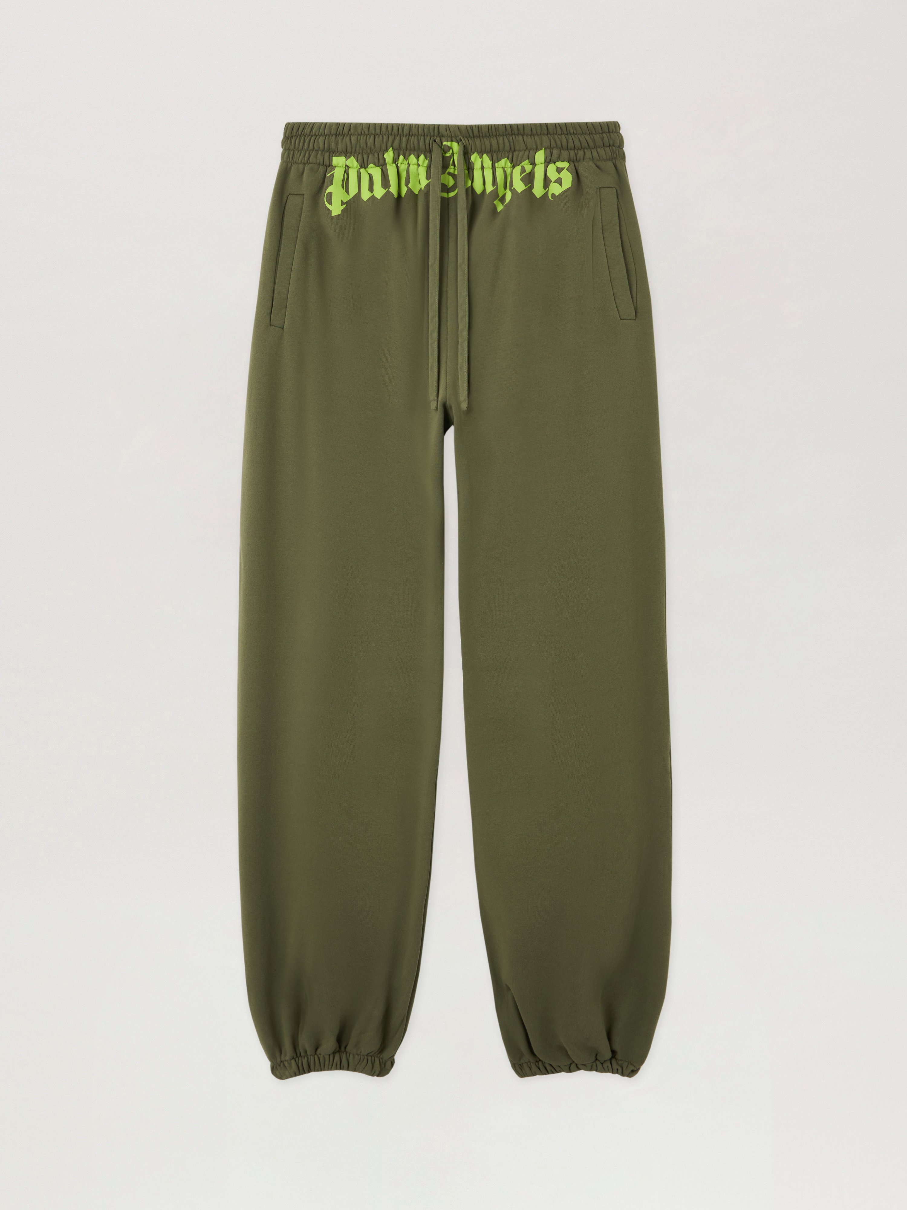 Waist Logo Sweatpants Man  Military Green Lime
