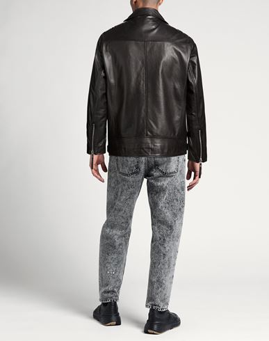 Man Jacket Black Size 36 Leather