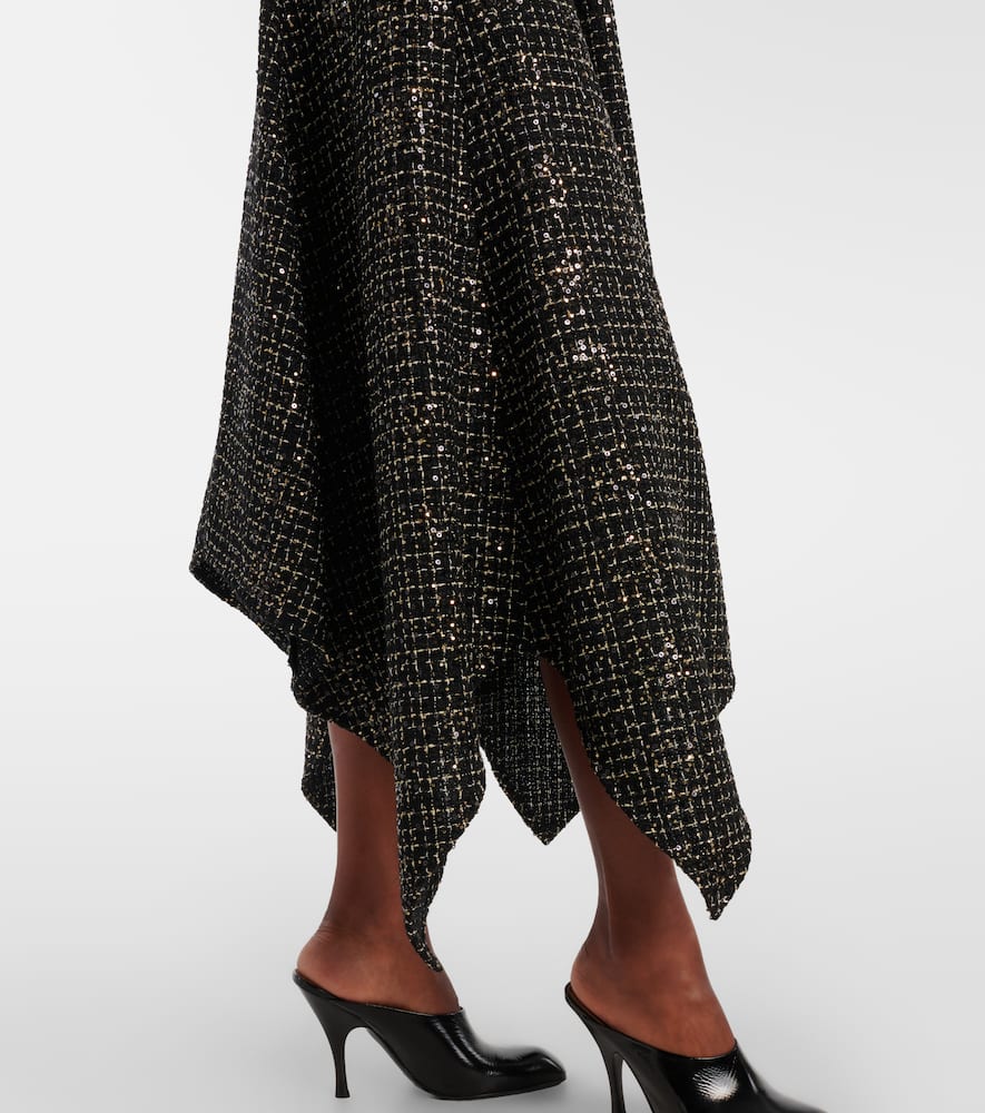 Okimi sequined tweed midi dress