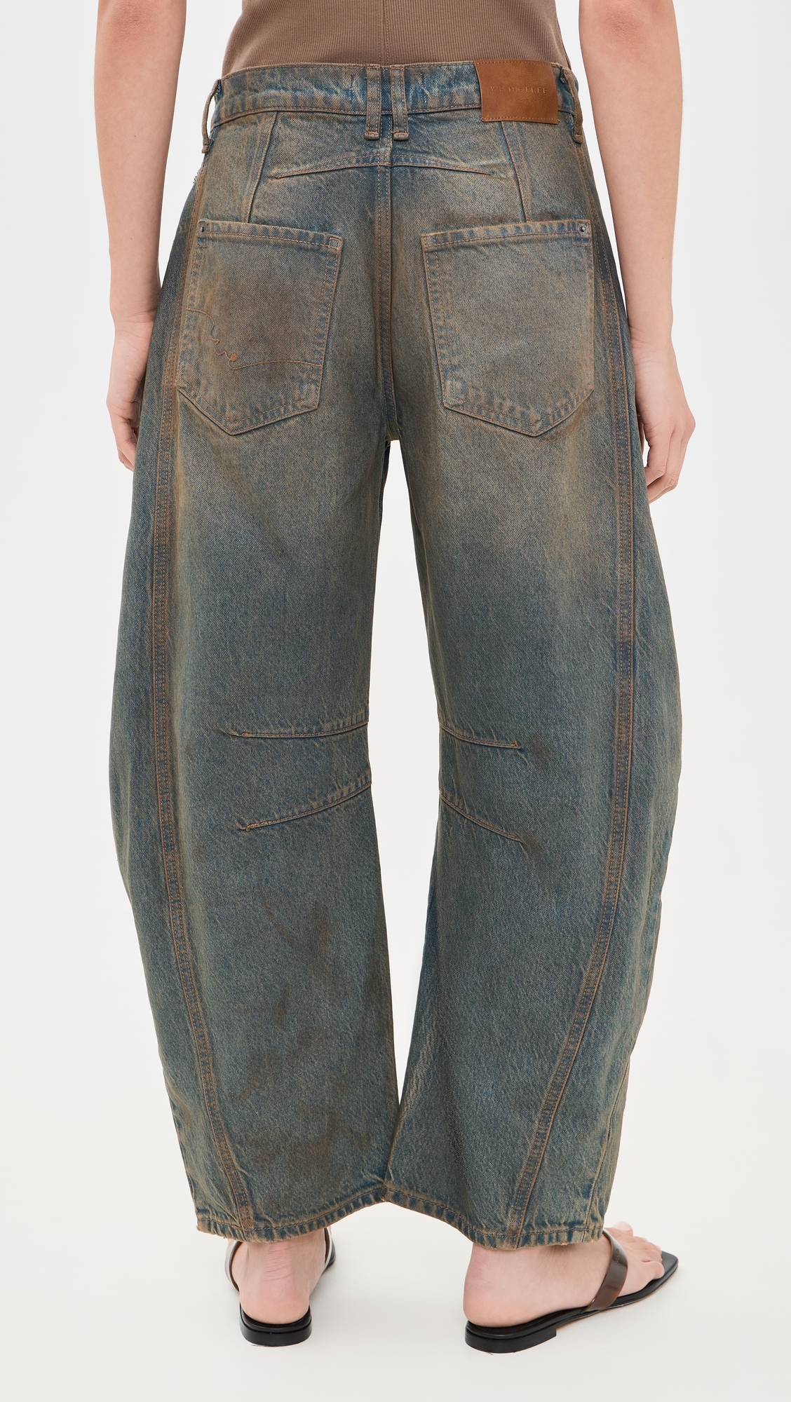 Good Luck Mid Rise Barrel Jeans Lost In The Desert