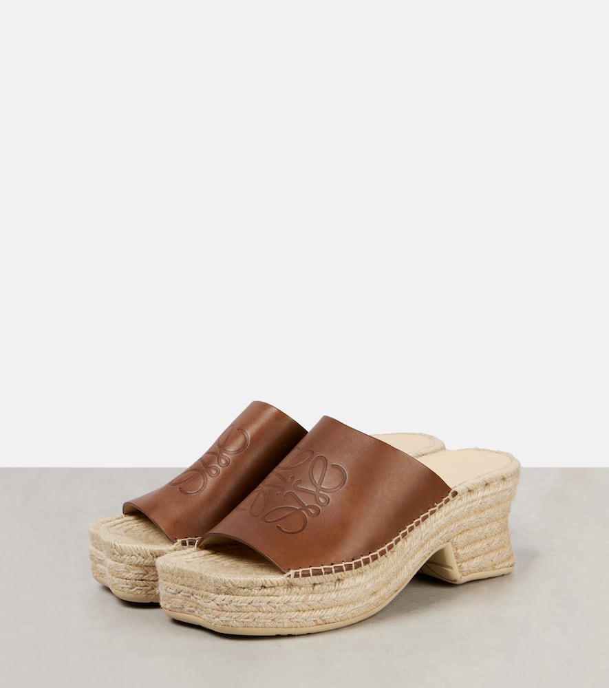 Loewe Paula's Ibiza Petal 80 leather espadrille wedges