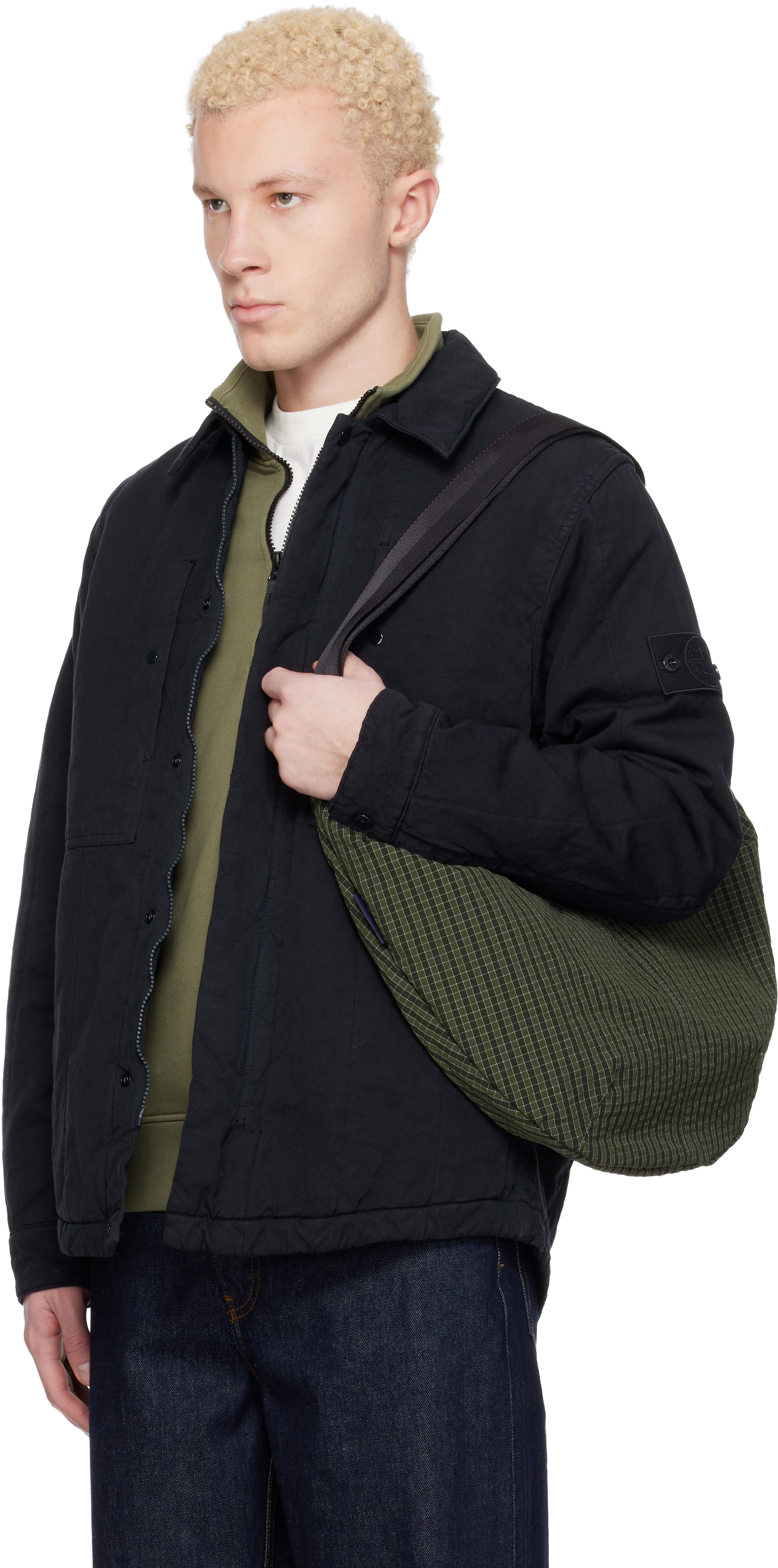 Navy 4100038 Cotton Linen Quilted-TC Ghost Jacket