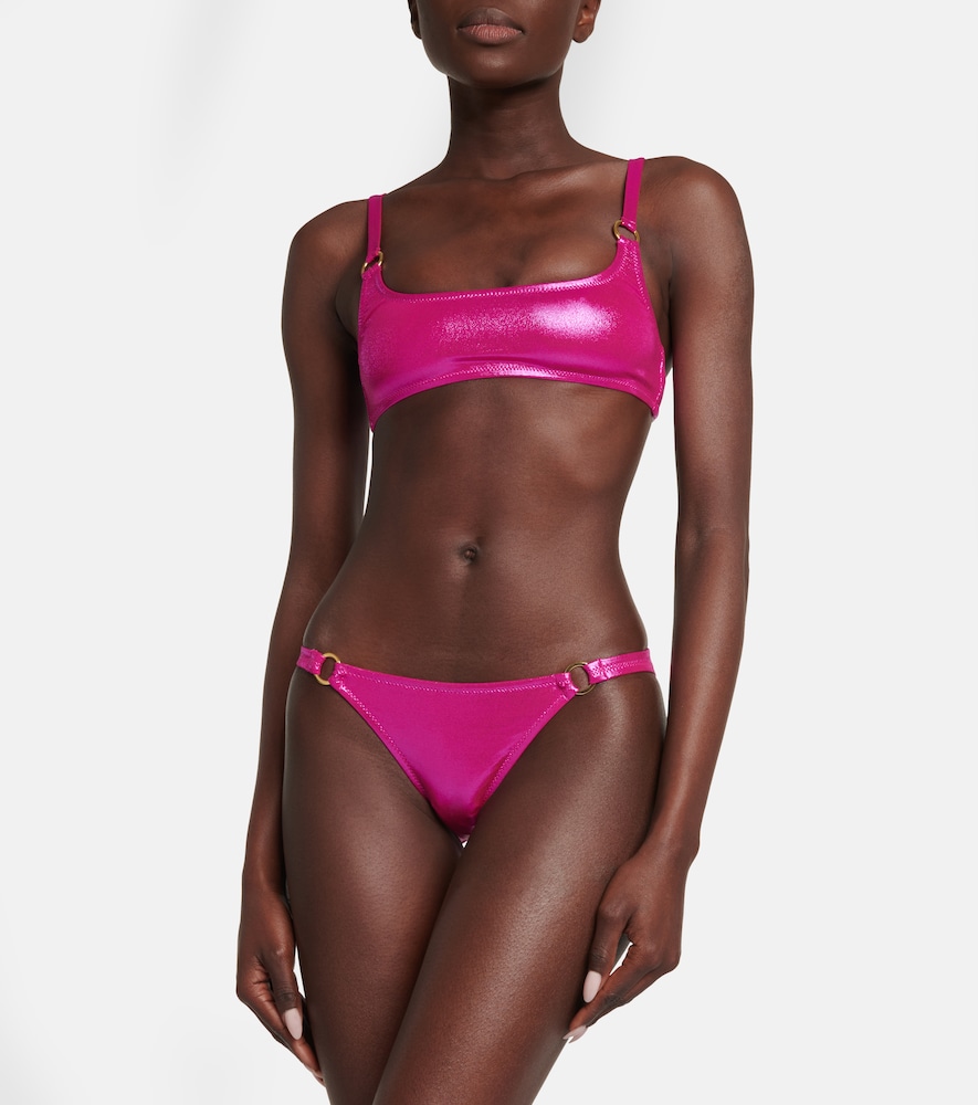 Bari metallic bikini bottoms