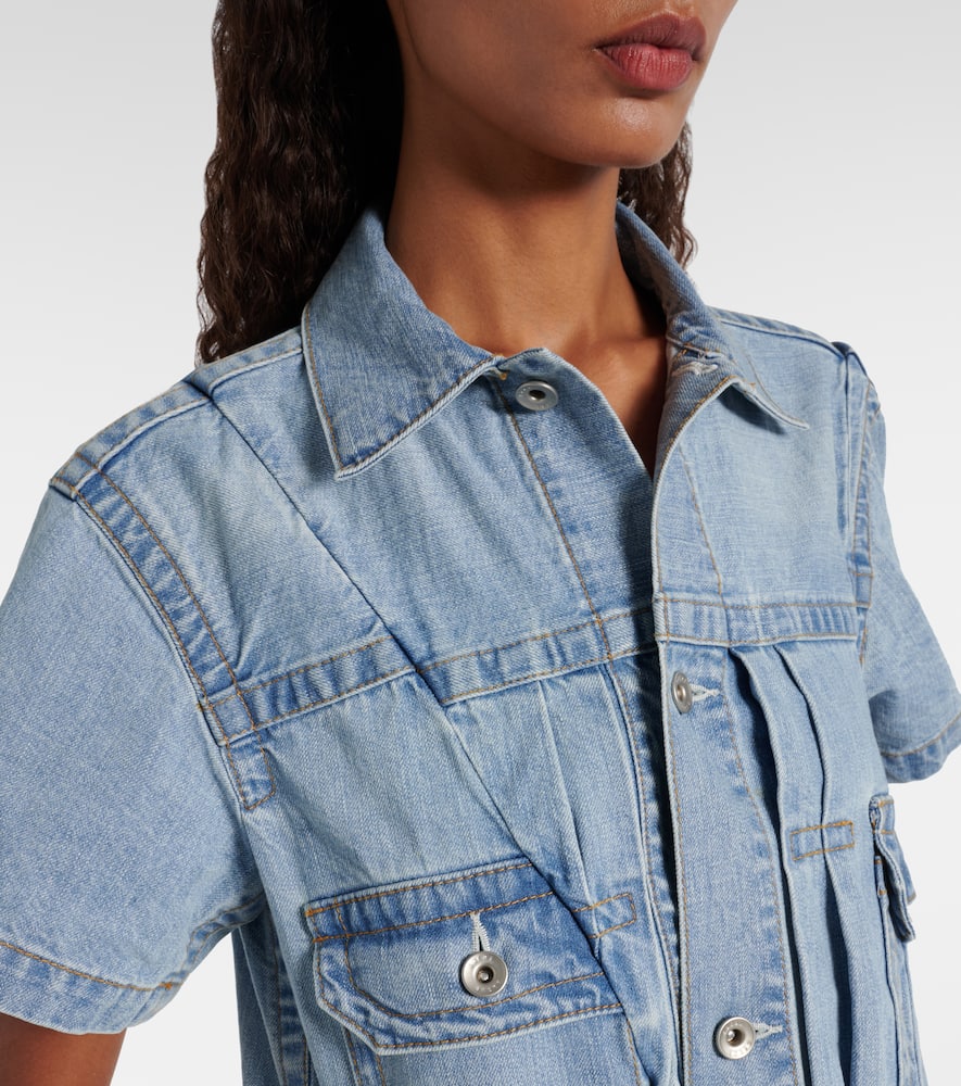 Deconstructed denim minidress