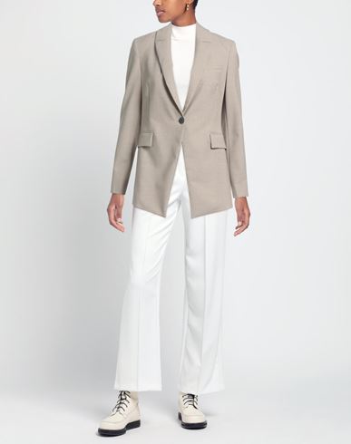 Woman Blazer Khaki Size 00 Wool, Elastane