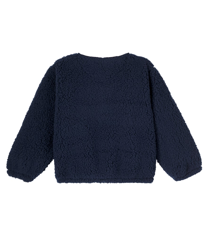Faux fur polo sweater