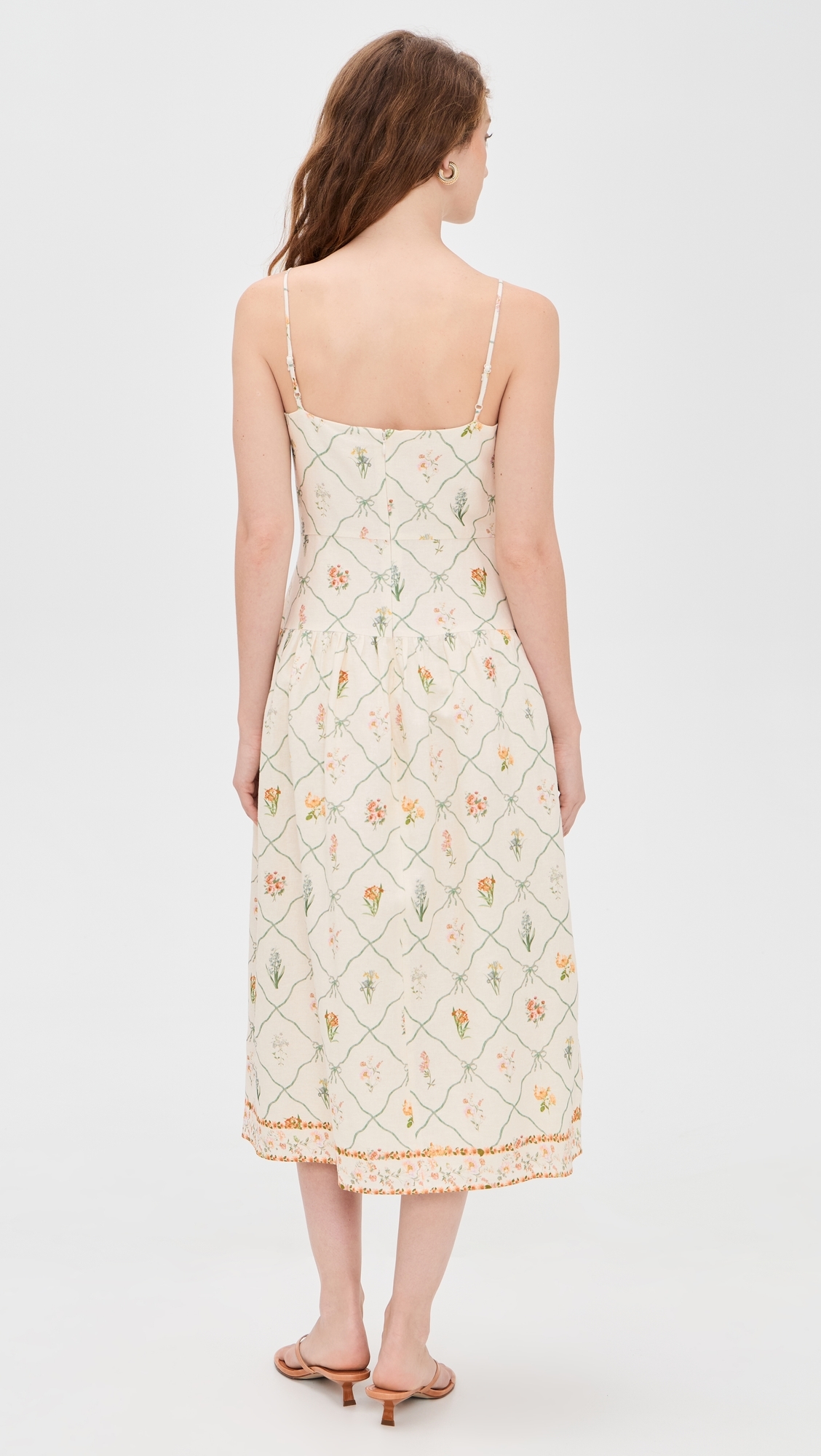 Juliet Midi Dress Ivory Botanical