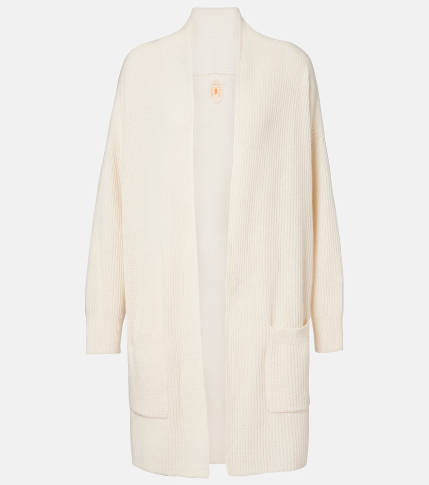 Ribbed-knit cashmere cardigan