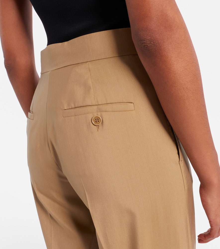 Bronte wool and silk wide-leg pants