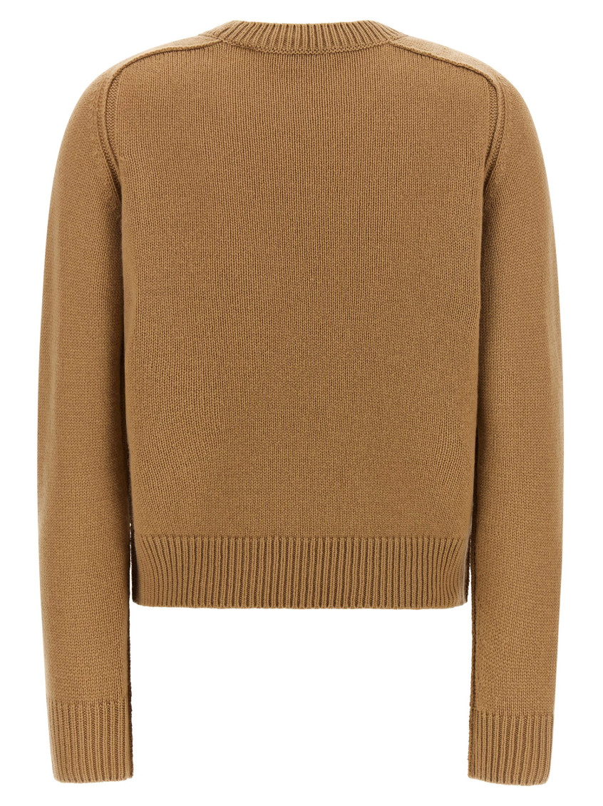 Brown Knitted Crew Neck Sweater