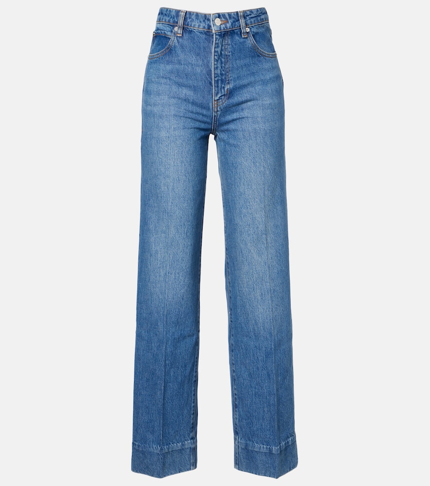 Loose mid-rise wide-leg jeans