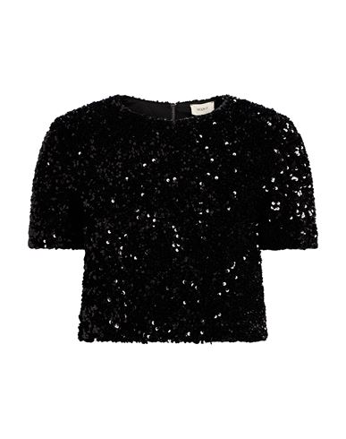 Woman Top Black Size L Polyester, Elastane