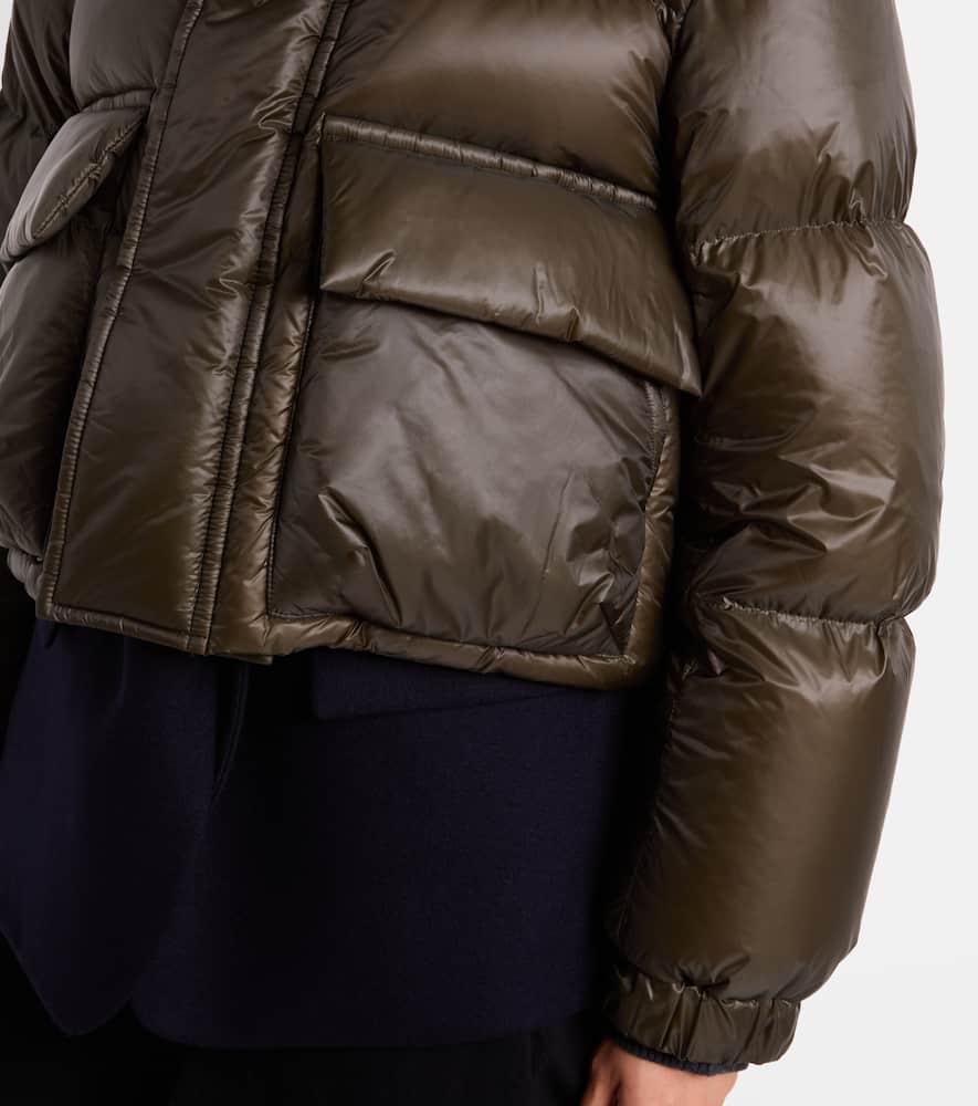 Layered wool down jacket