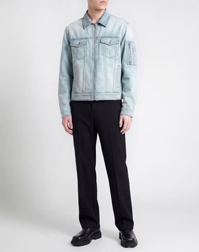 Man Denim outerwear Blue Size M Cotton