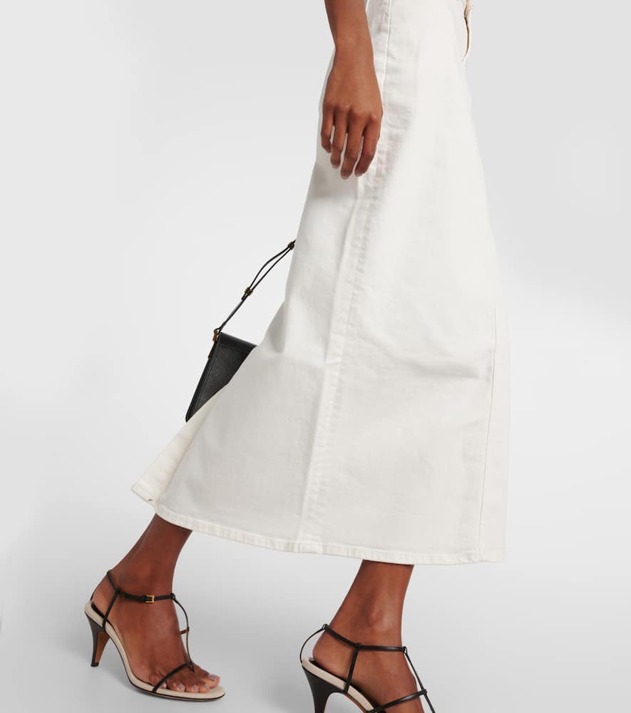 Denim maxi skirt