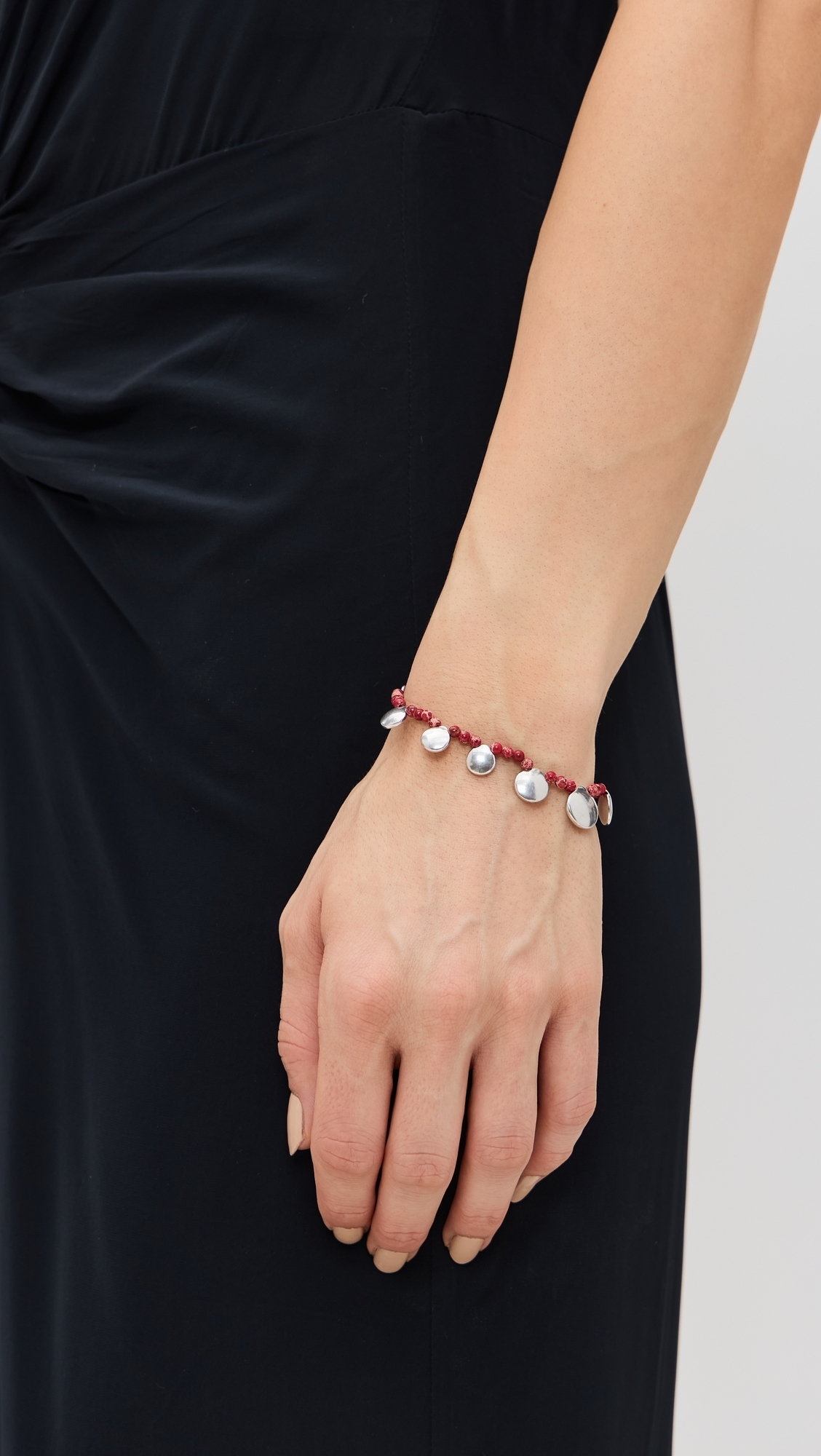 Thin Bracelet Rio Red/Silver One Size