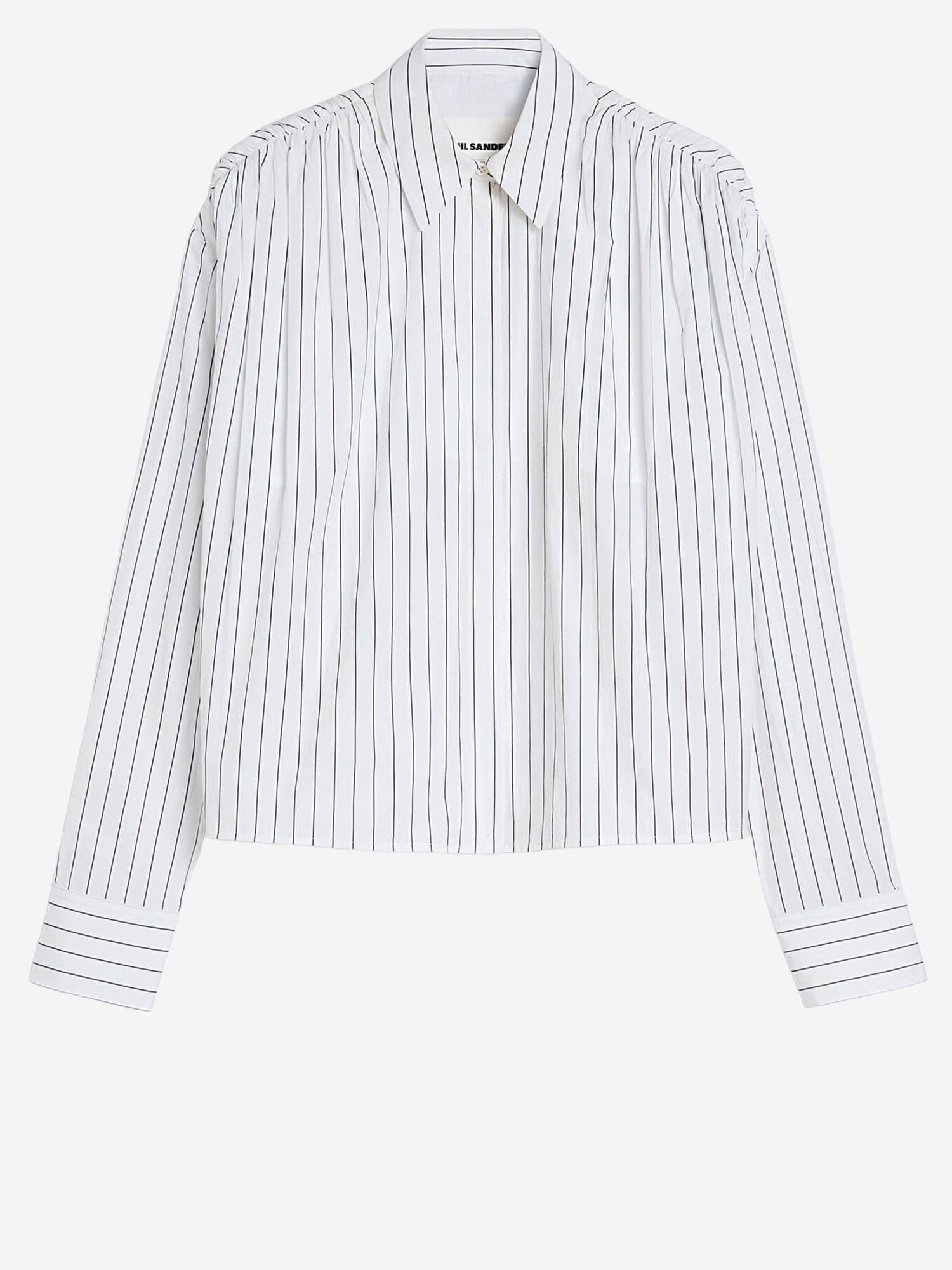 Striped Cotton Shirt — White