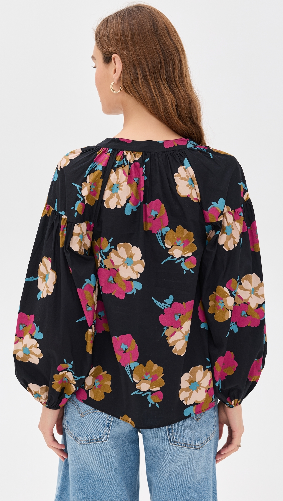 Anfa Shirred Top Floating Floral