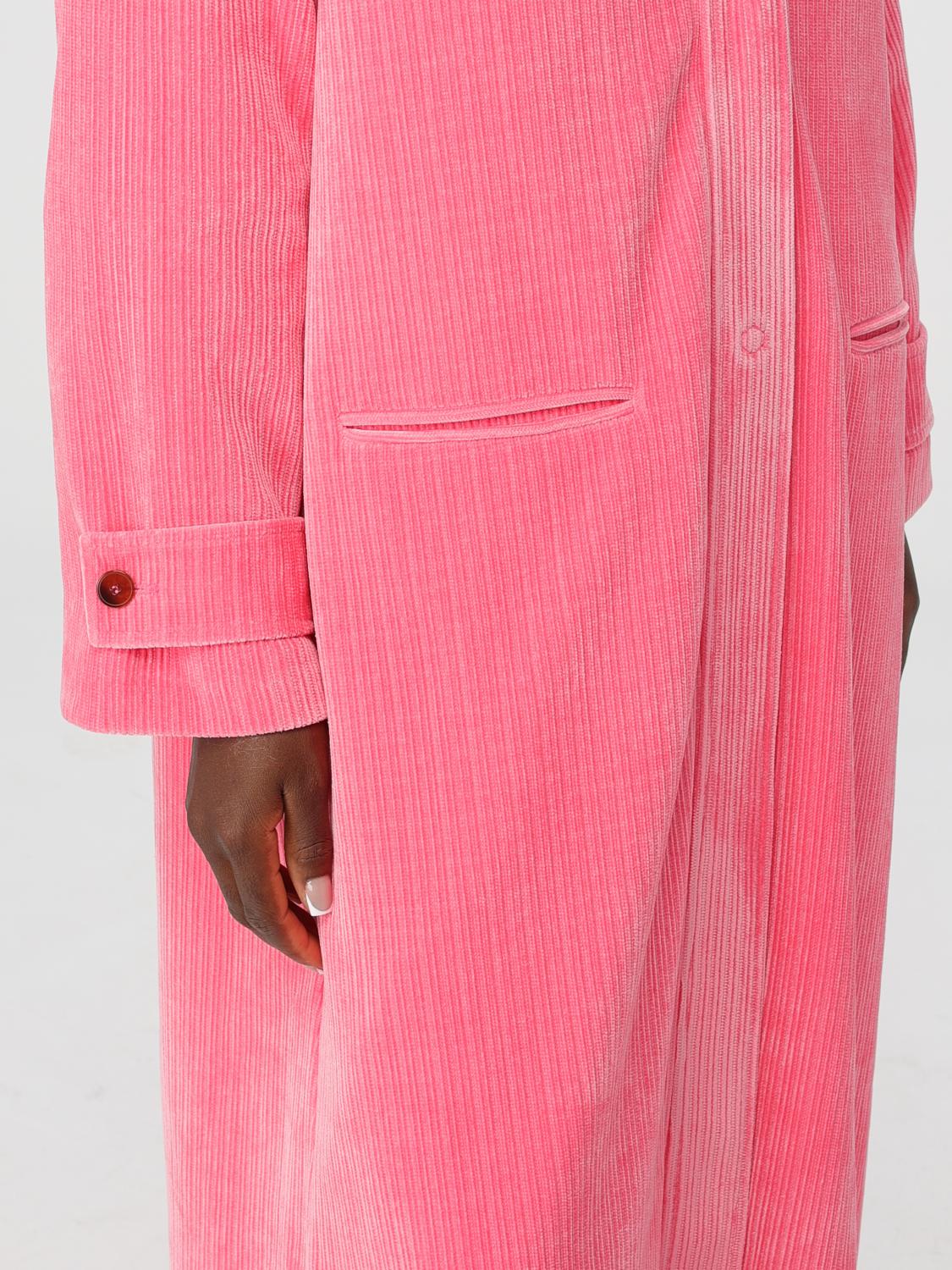 Collarless corduroy coat - Neutrals