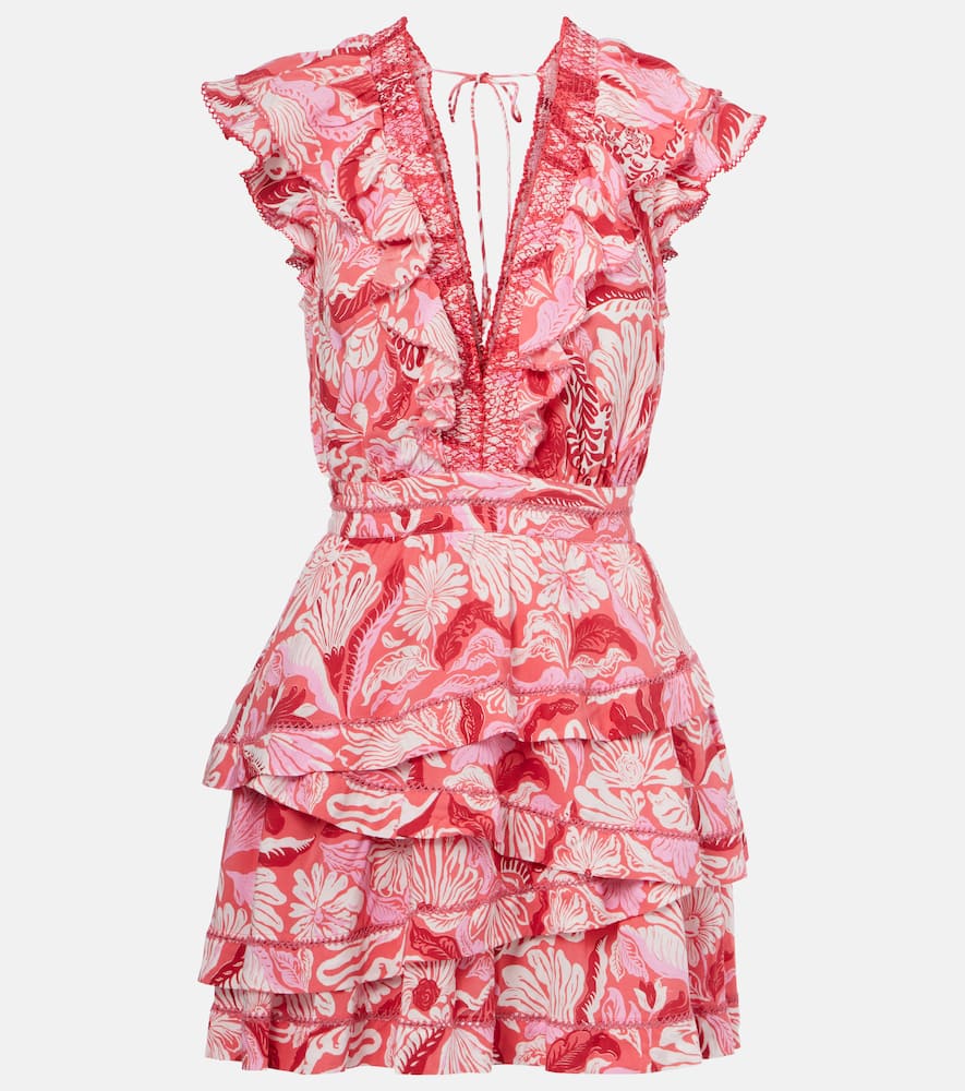 Carol floral satin minidress
