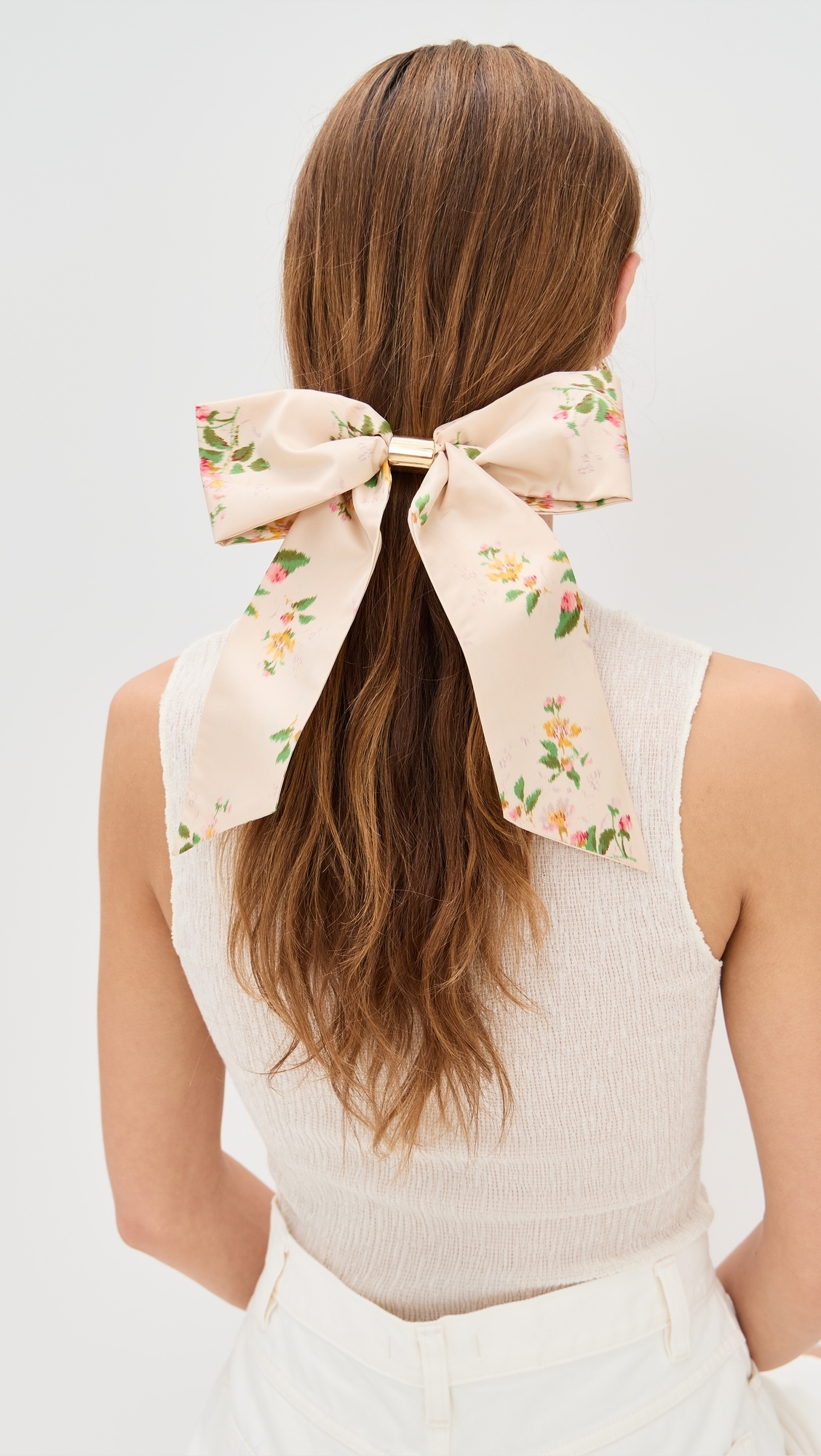 Glossy Amy Bow Barrette Rose Quartz One Size