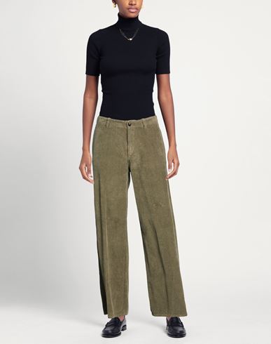 Woman Pants Sage green Size 26 Cotton