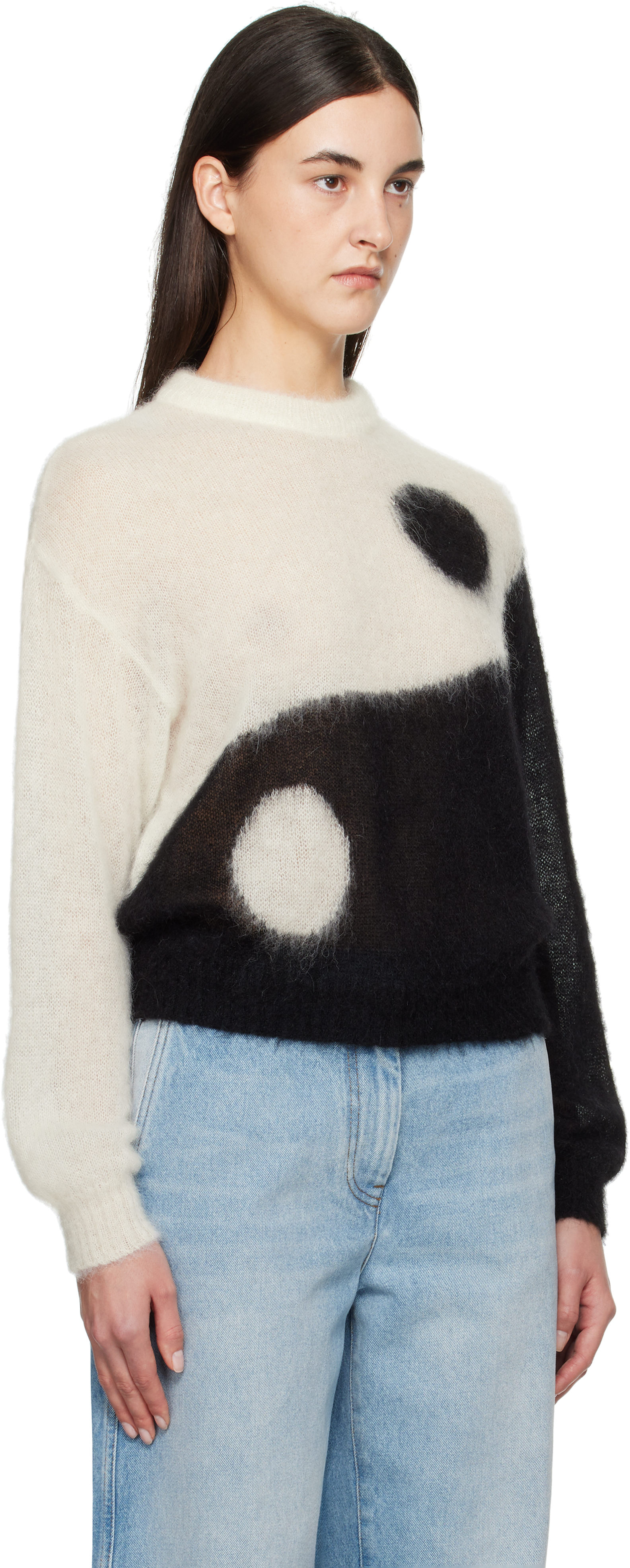 Moschino Black & White Iconic Archive Tao Sweater